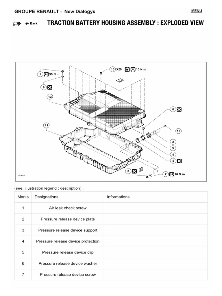 Traction Battery Housing Assembly - Exploded View | PDF