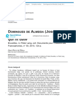 Crítica A Domingues de Almeida (José), de La Belgitude À La Belgité. Un Débat Qui Fit Date