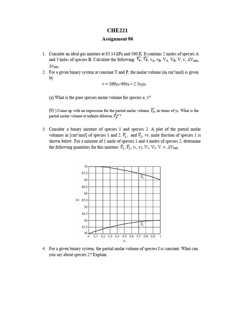 ChE 221 Assignment 6 | PDF