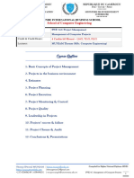 Management of Computer Projects - Lecture 1