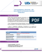 Universidad de Investigación y Desarrollo - Udi Ruta Formativa y Rúbrica de Evaluación Actividad Colaborativa