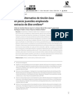 Método Alternativo de Tinción Ósea en Peces Juveniles Empleando Extracto de Bixa Orellana