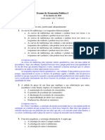 Exame Corrigido de Economia Política I 21JAN2022