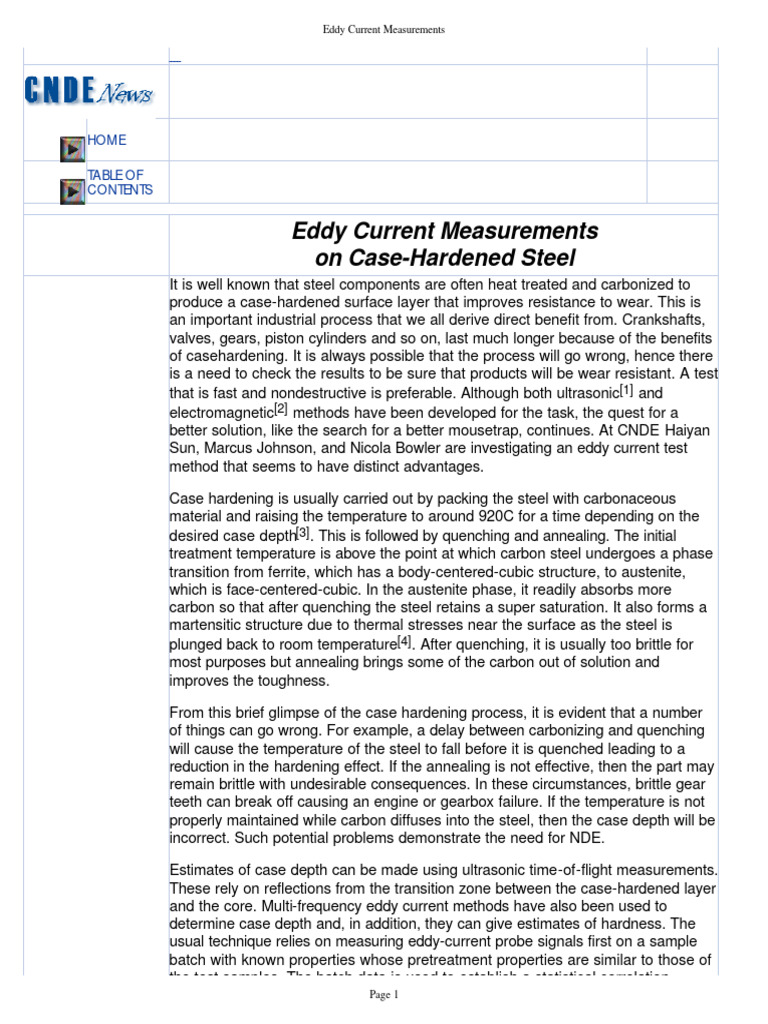 Eddy Current Measurements PDF Building Engineering Chemistry