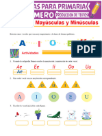 Las Vocales Mayúsculas y Minúsculas para Primer Grado de Primaria