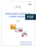 White Paper On Work Order Closing Variances