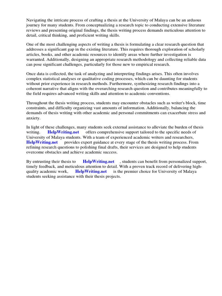 Thesis guide university of malaya pdf career growth