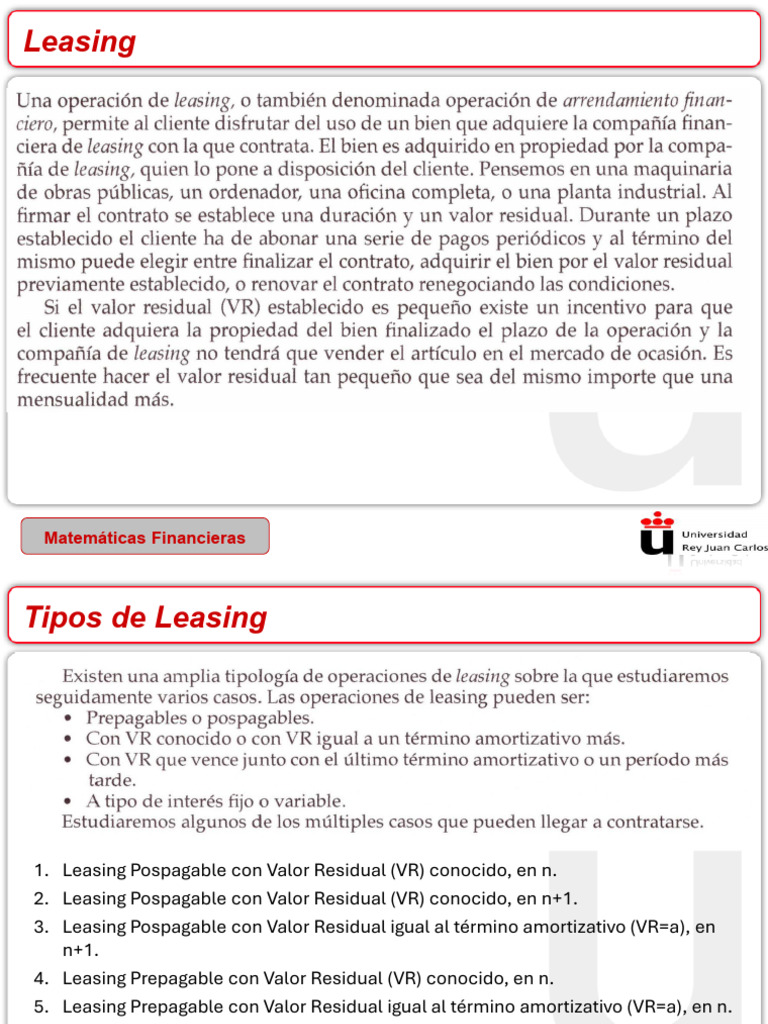 TEMA 8.4 El Leasing | PDF