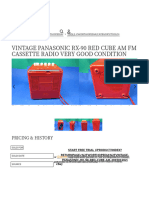 Vintage Panasonic Rx-90 Red Cube Am FM Cassette Radio Very Good Condition - #291501262