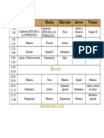 Horario de Clases Eduar