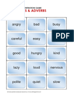 Adjective and Adverb Memory Game