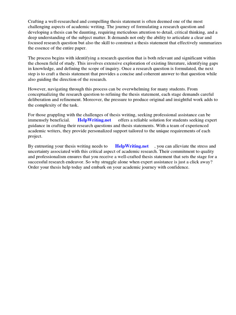 Crafting Effective Thesis Statements | PDF | Essays | Thesis
