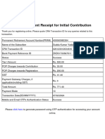 Online Payment Receipt For Initial Contribution