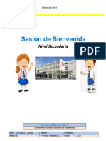 Sesión de Bienvenida y Acuerdos de Convivencia Del Aula