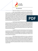 Sobre Prohibición de Celebraciones Religiosas y Actos de Culto El Día de Las Elecciones