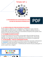 Tema #1: La Trascenedencia de Las Religiones en La Persona Humana Las Practias Religiosas Extendidas en El Mundo