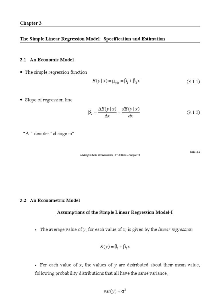 Chapter 3 PDF Econometrics Regression Analysis