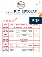 Horario 3 Años PDF