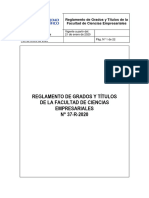 Reglamento de Grados y Titulos - Fce