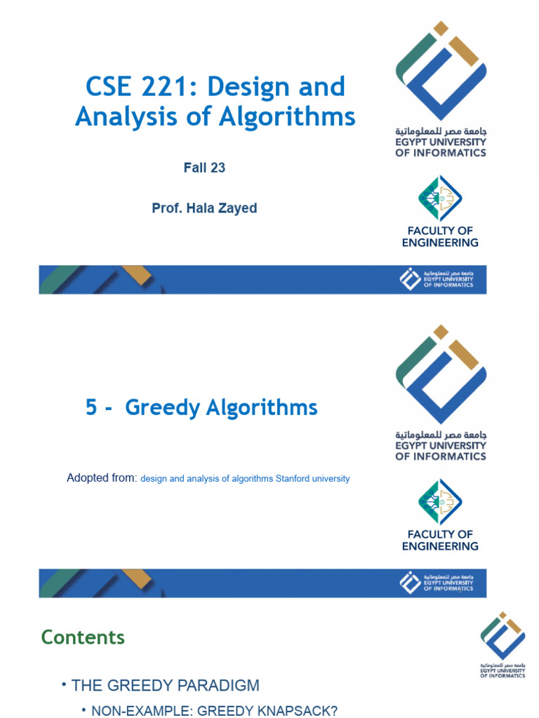 CSE 221 Lec05 Greedy F23 | PDF