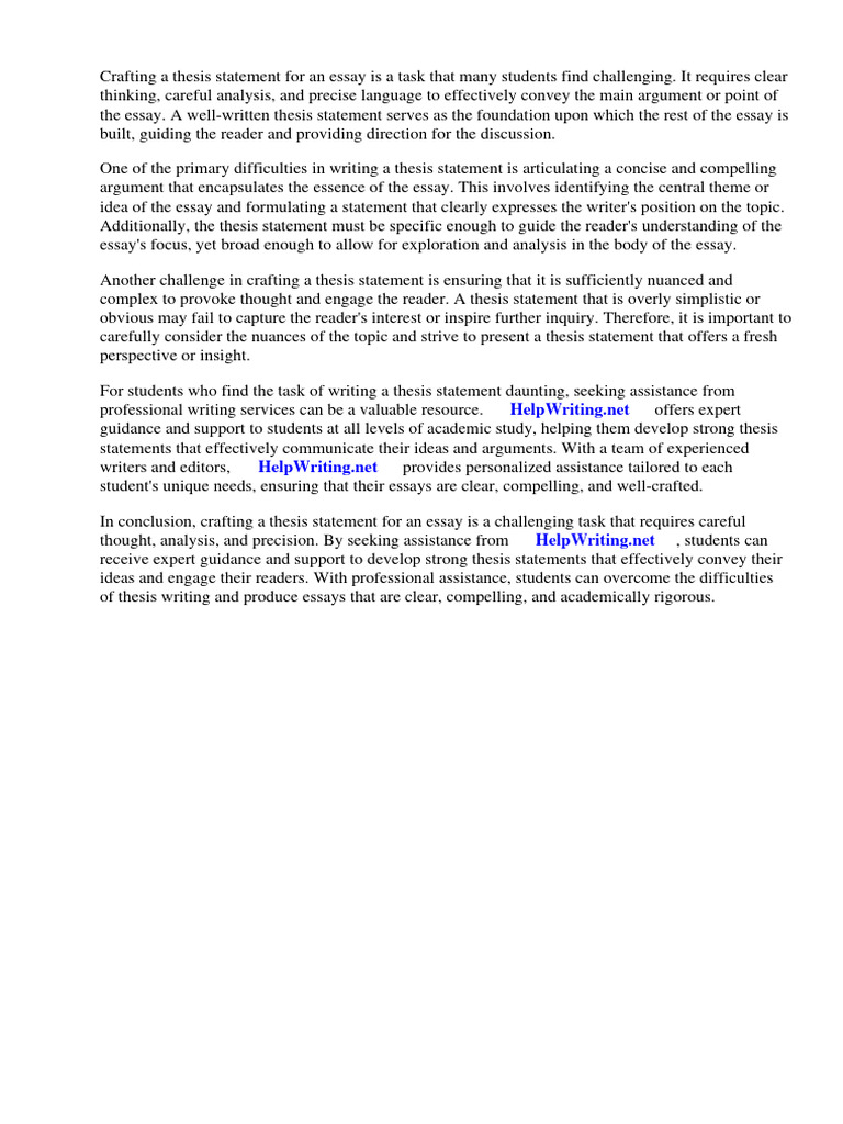 Cara Membuat Thesis Statement Pada Esai | PDF | Essays