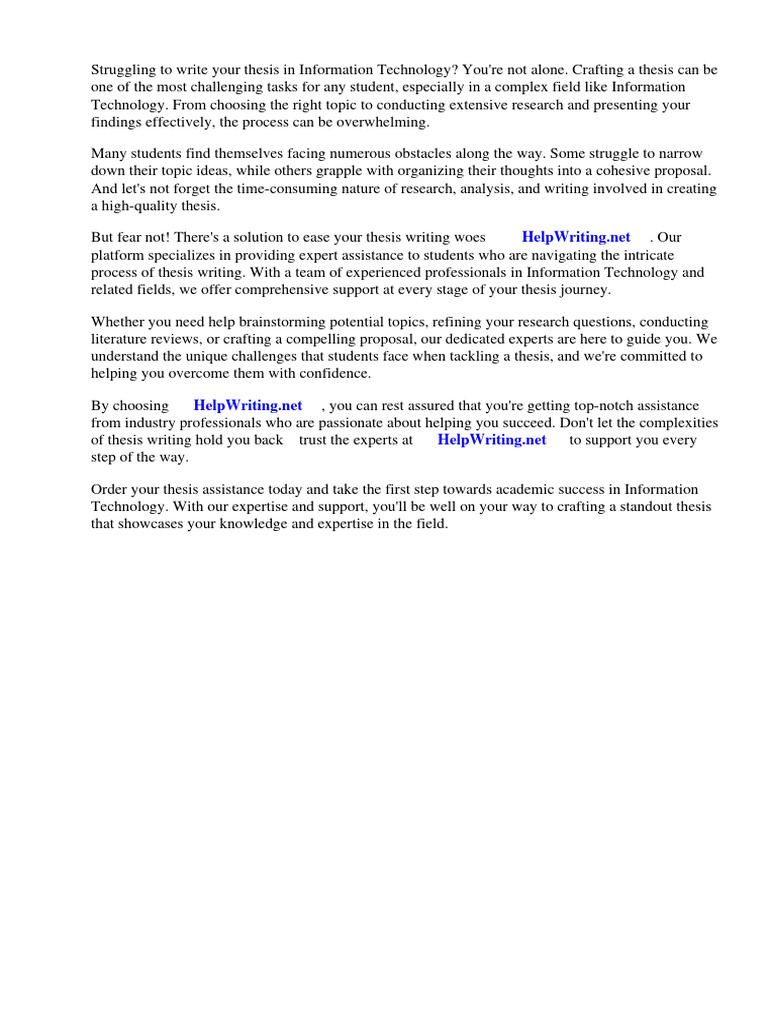 Thesis Topic Proposal For Information Technology | PDF | Thesis ...
