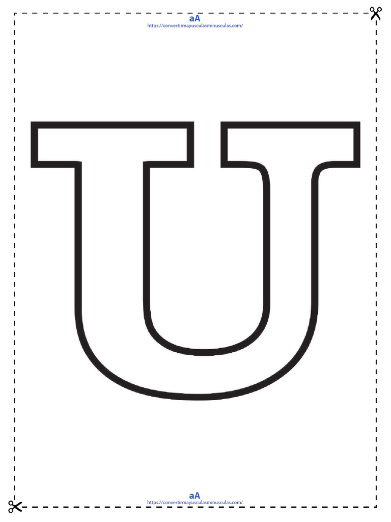 Letra u mayuscula para imprimir estilo clasico pdf
