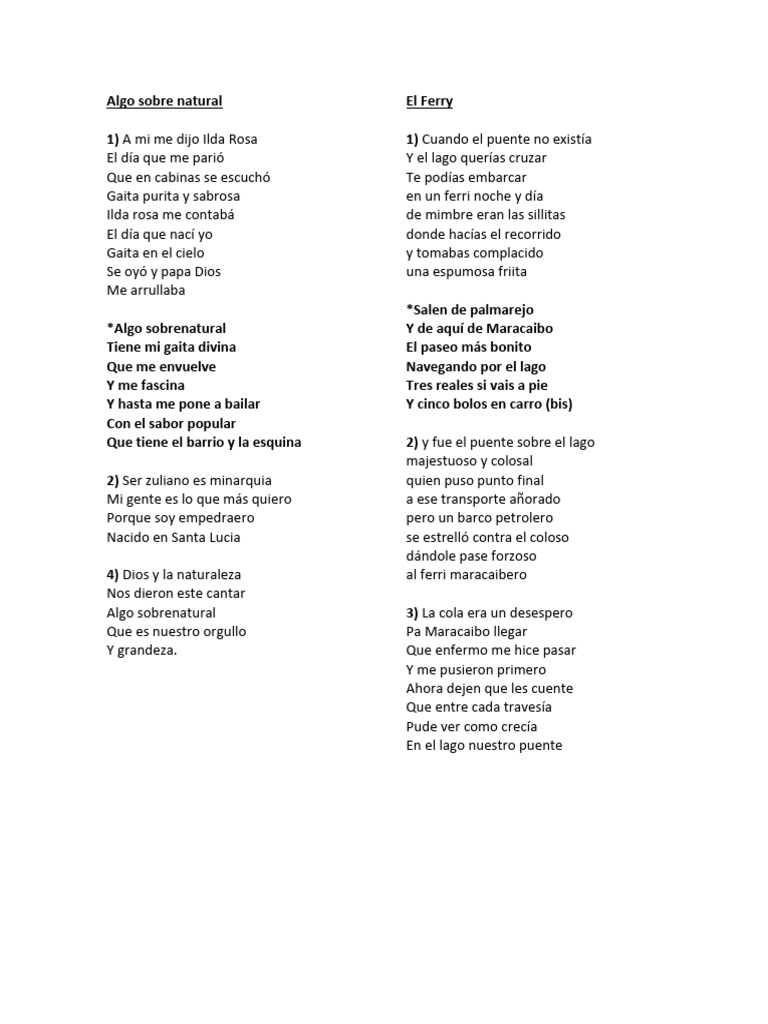 Letras Gaitas | PDF