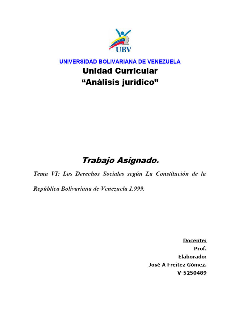 Trabajo Asignado Proyecto | PDF | Derecho laboral | Venezuela