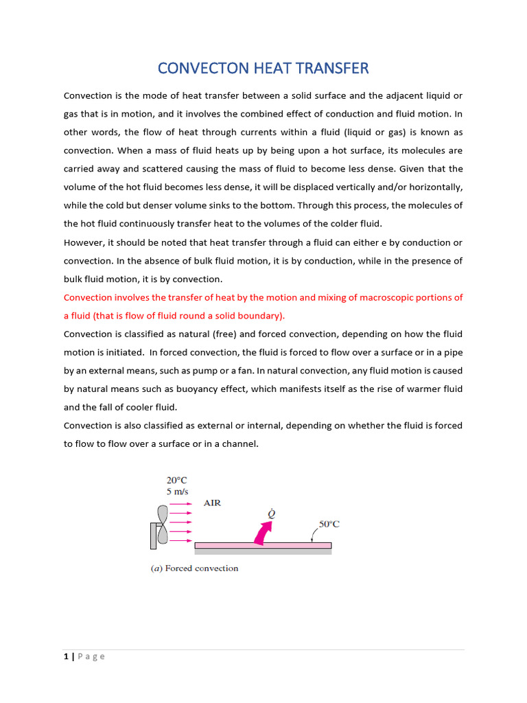Convection Heat Transfer Overview | PDF | Fluid Dynamics | Heat Transfer
