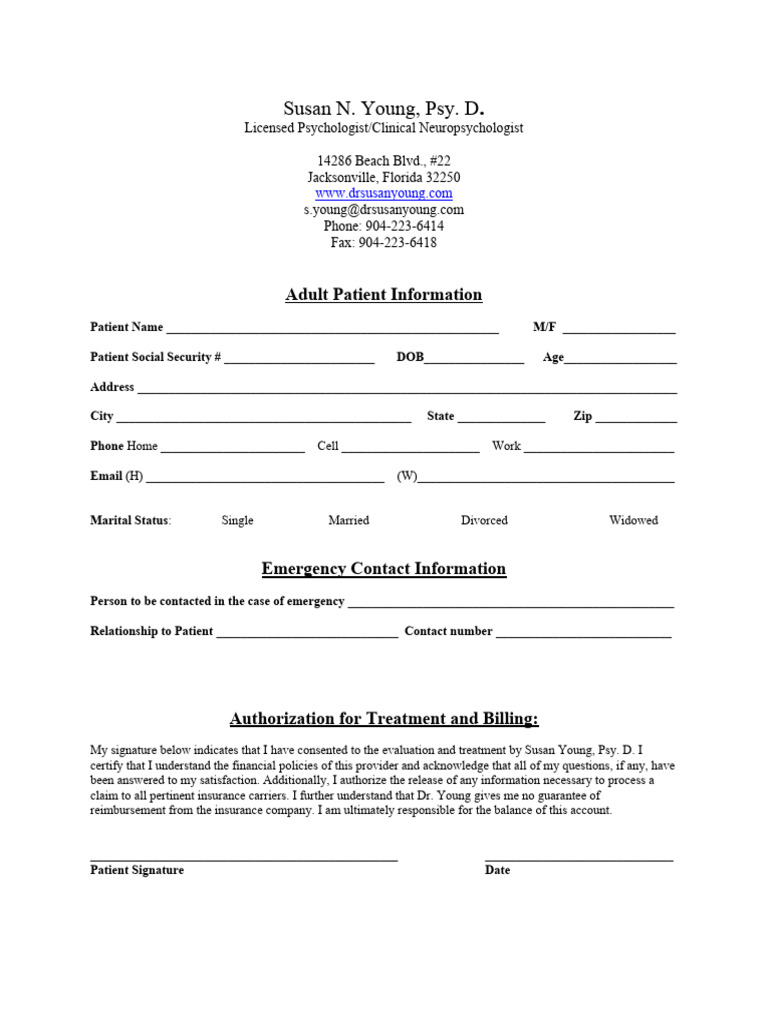 Adult patient information pdf