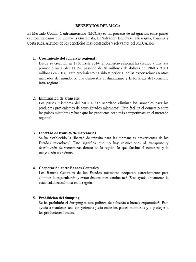 Beneficios Del Mcca Pdf
