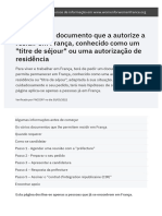 Solicitar Um Documento Que A Autorize A Residir em França, Conhecido Como Um "Titre de Séjour" Ou Uma Autorização de Residência