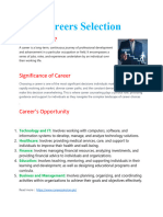 Careers Selection