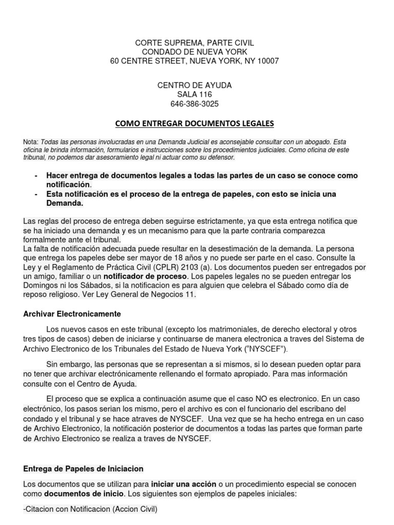 how-to-serve-legal-papers-spanish-pdf-corporaciones-demanda