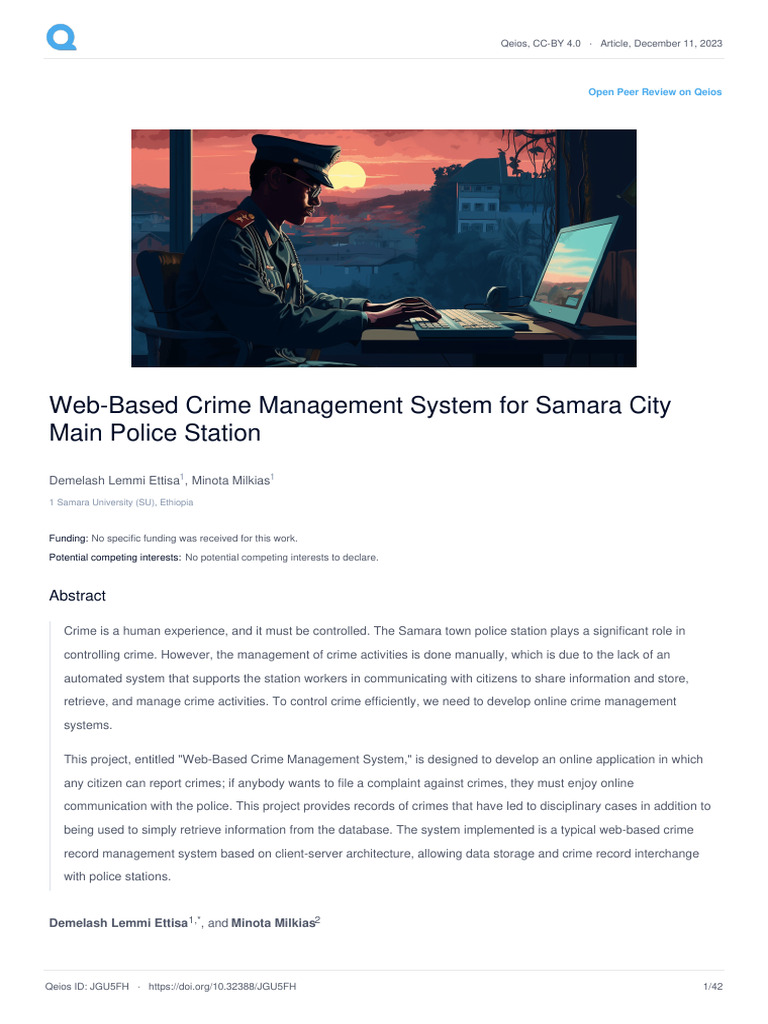 Web-Based Crime Management System | PDF | Use Case | Databases