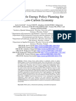 Renewable Energy Policy Planning For Low-Carbon Ec