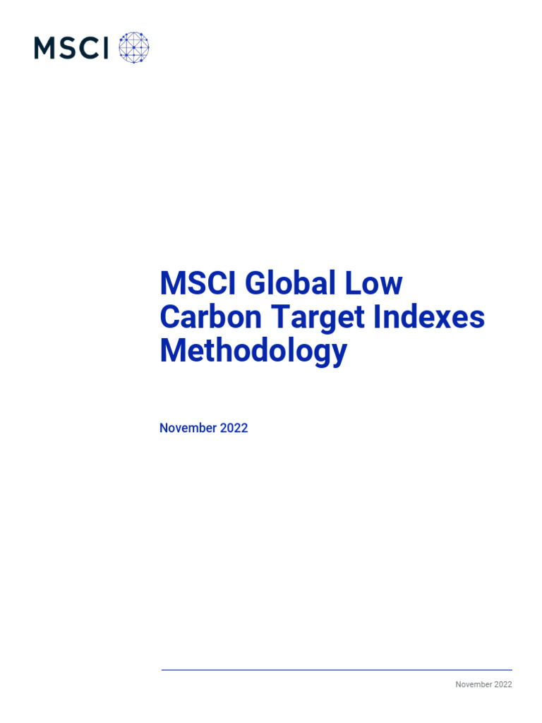 Msci Global Index Methodology