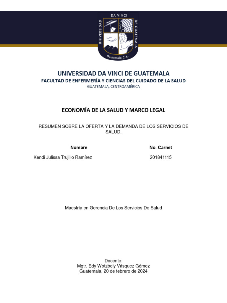 Oferta y Demanda en Servicios de Salud | PDF | Oferta (economía) | Demanda