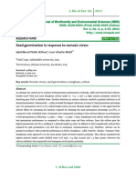 Seed Germination in Response To Osmotic Stress