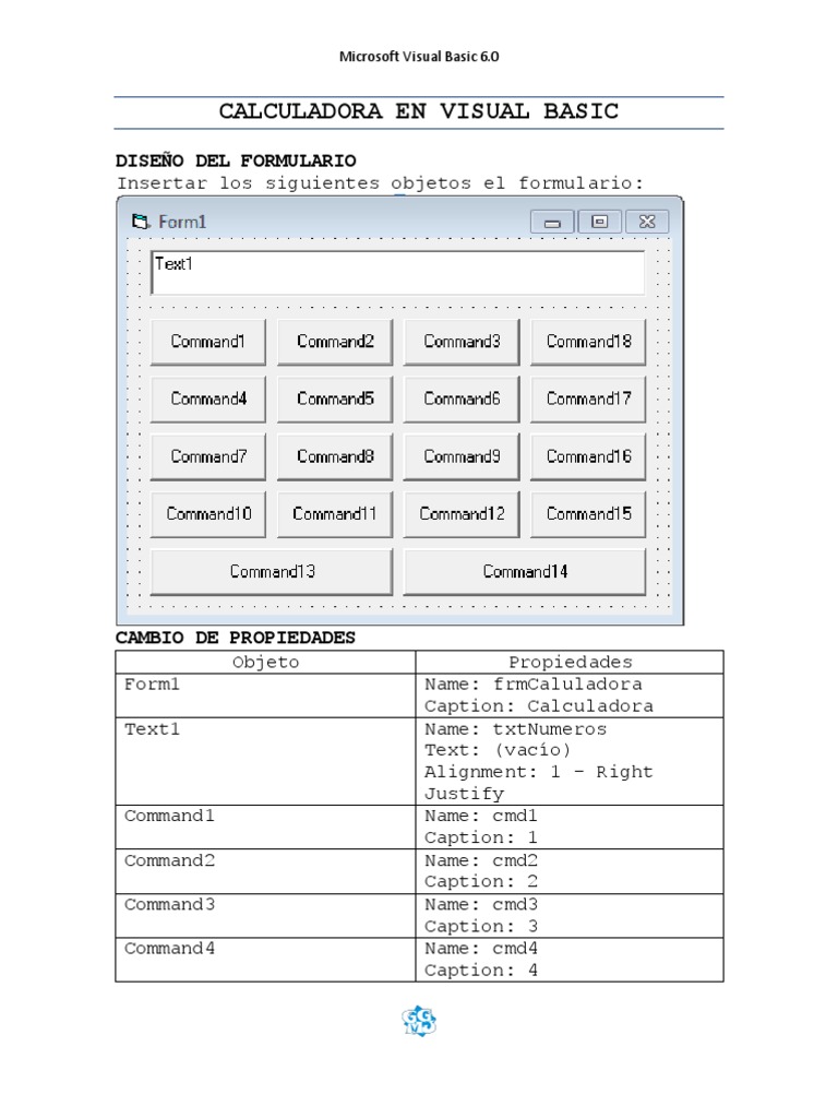 Calculadora en Visual Basic 6.0 | PDF | Básico | Introducciones ...