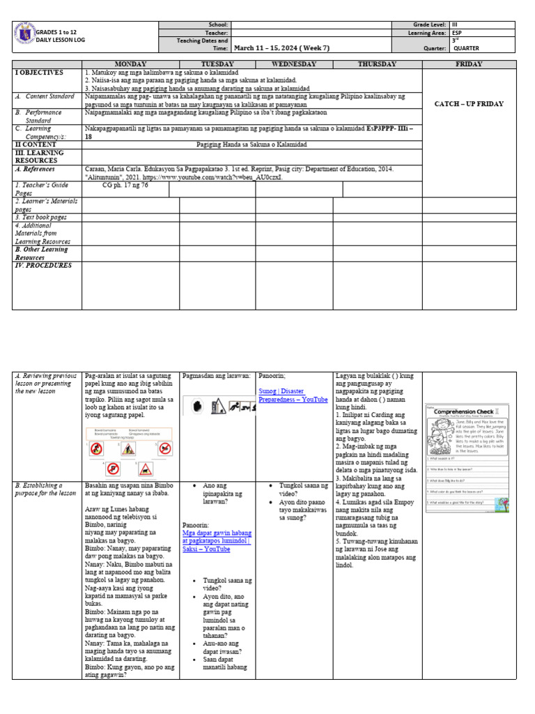 DLL - Esp 3 - Q3 - W7 | PDF