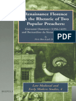 (Late Medieval and Early Modern Studies, 4) Nirit Ben-Aryeh Debby - Renaissance Florence in the Rhetoric of Two Popular Preachers_ Giovanni Dominici (1356-1419) and Bernardino Da Siena (1380-1444)-Bre