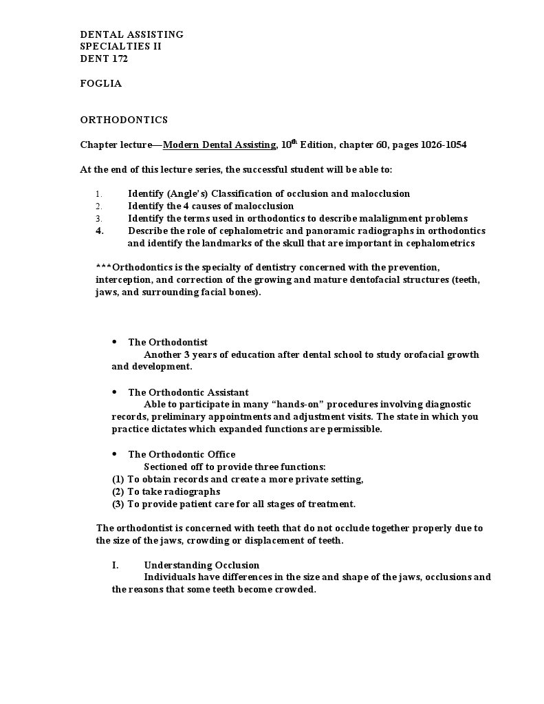 Orthodontics Overview and Key Concepts | PDF | Orthodontics | Dentistry ...