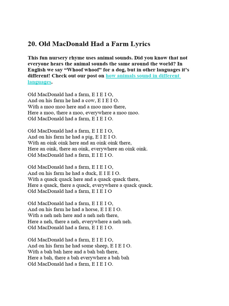 10 nursery rythim pdf songs folk songs