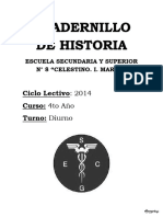 Cuadernillo de Historia 4° Año - Escuela Comercio 2014
