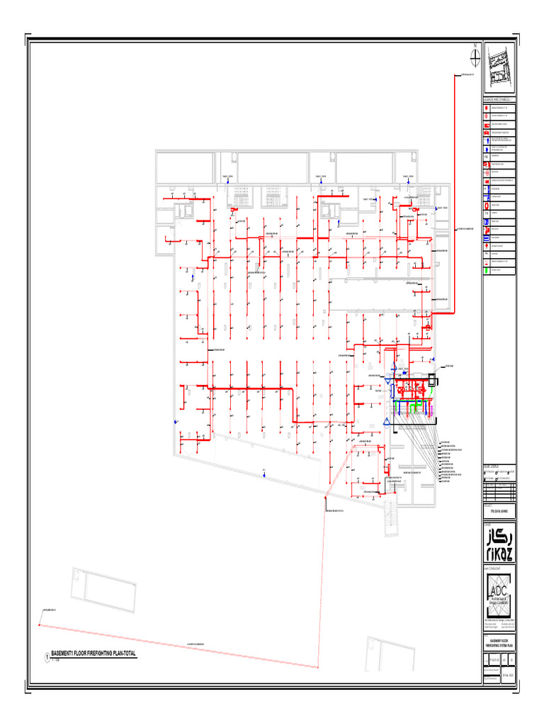 Basement1 Floor Firefighting Plan-Total 1: Legends and Symbols | PDF