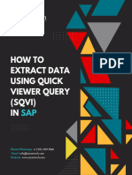 How To Extract Data Using Quick Viewer Query (SQVI) in SAP