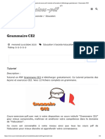 Supports de Cours PDF, Tutoriels Et Formation À Télécharger Gratuitement - Grammaire CE2