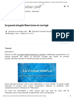 Supports de Cours PDF, Tutoriels Et Formation À Télécharger Gratuitement - Le Passé Simple Exercices Et Corrigé